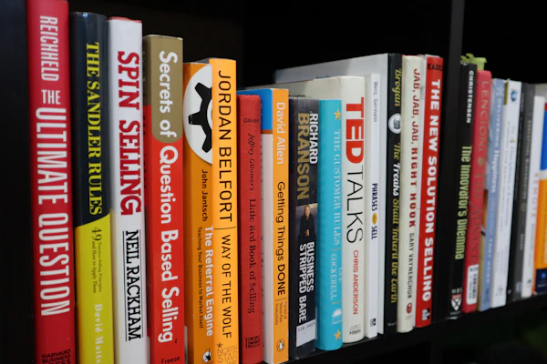 Shelf of books representing education and learning