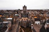A vibrant aerial view of Lille city center with bustling streets and historic architecture.