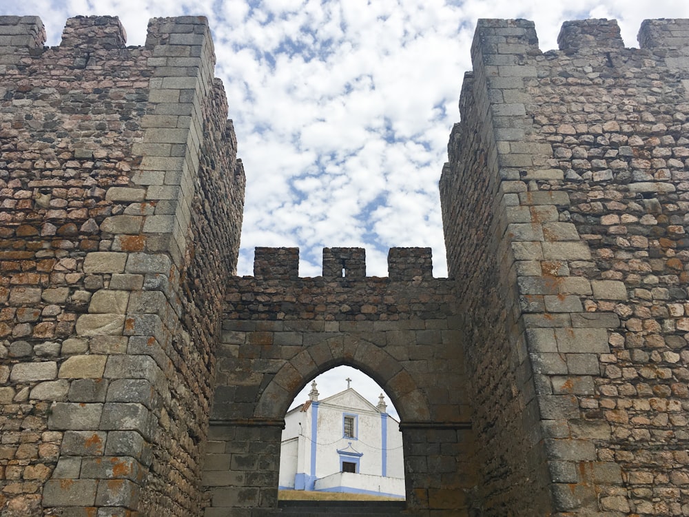 brown stone structure