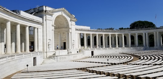 empty white amphitheater in The Tomb of the Unknown Soldier United States