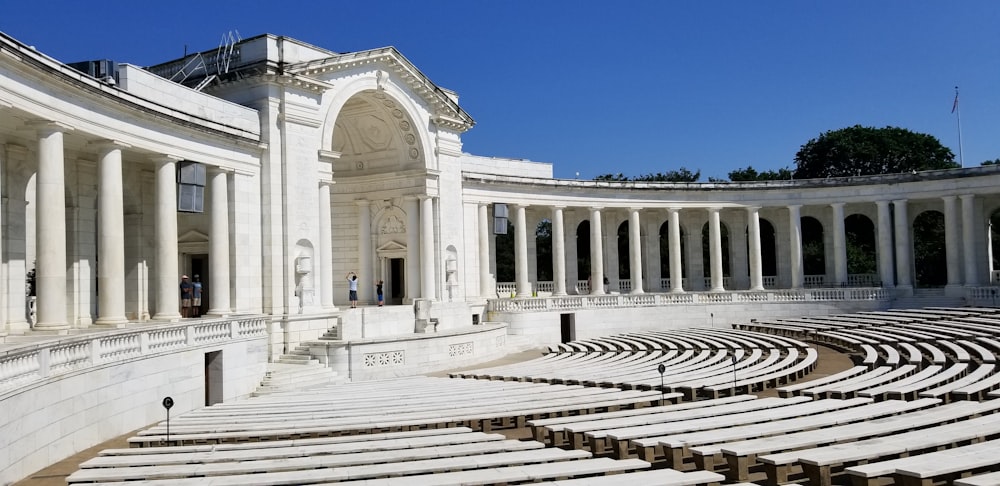 empty white amphitheater