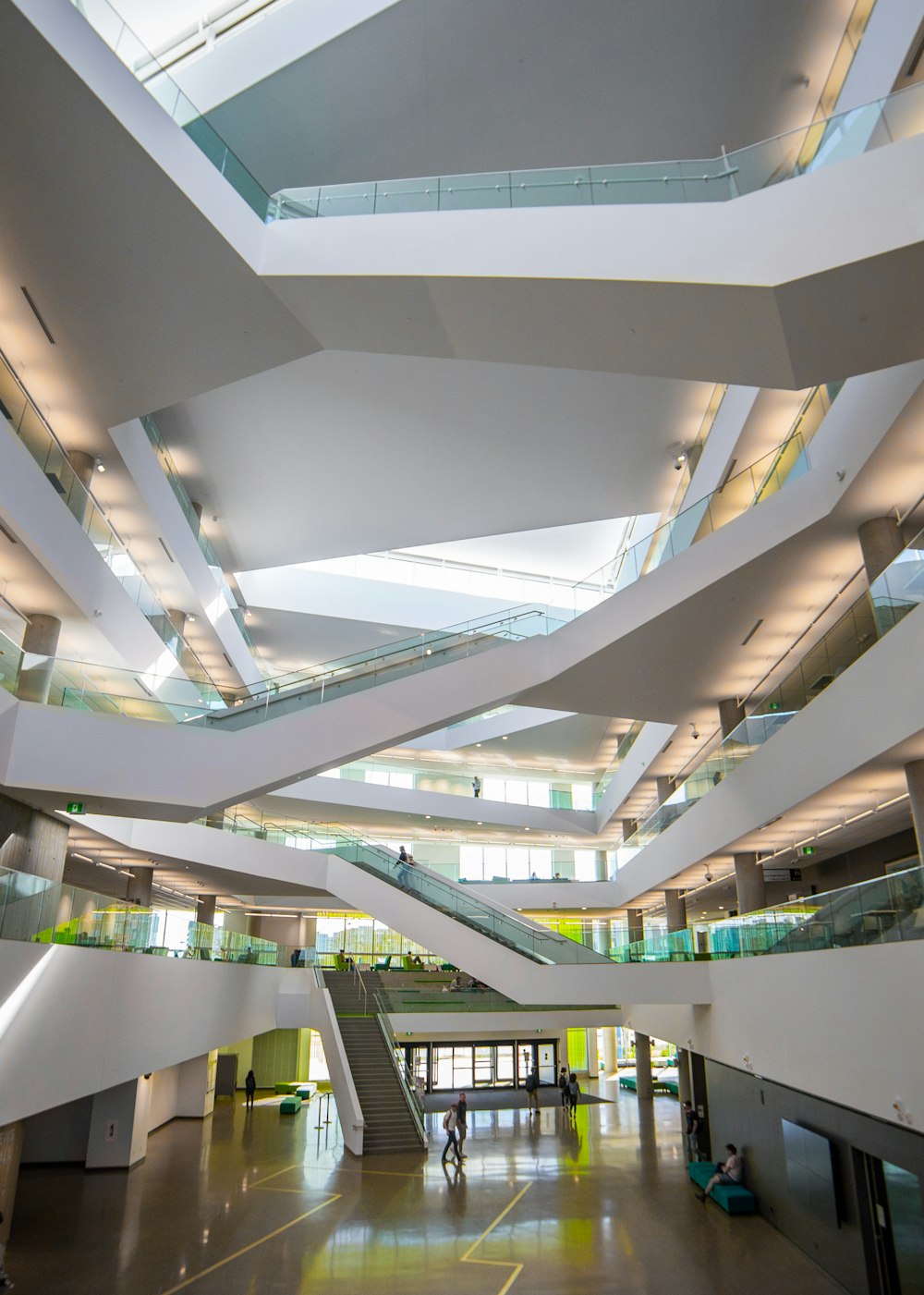 white concrete spiral stair