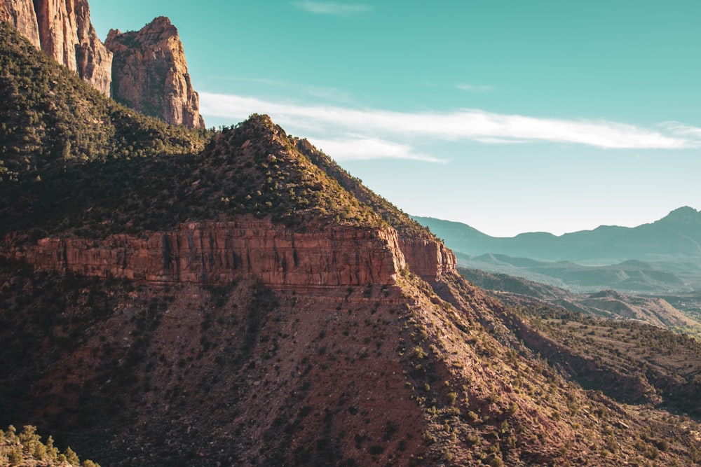 aerial photography of mountain during daytime