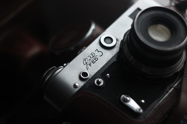 A high-quality close-up shot of a vintage camera capturing a moment.