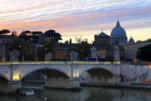 The majestic Chain Bridge spanning the Danube at sunset.