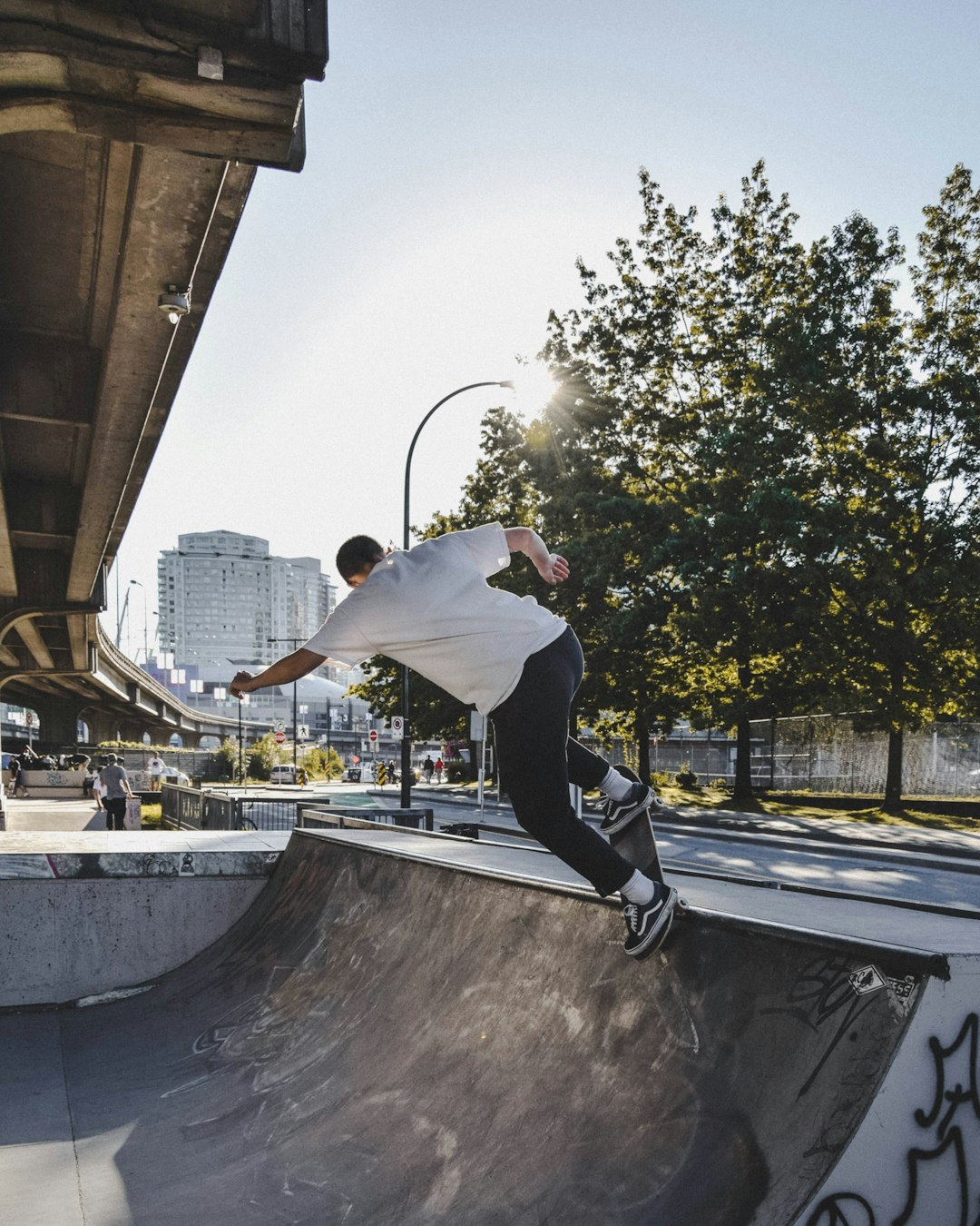 man skating on ramp