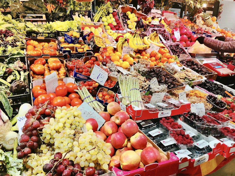 assorted fruits in store