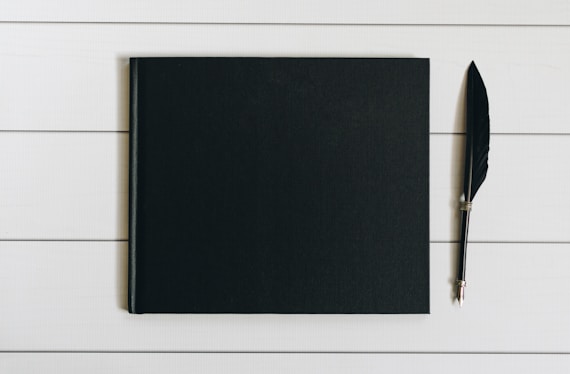 black book with pen