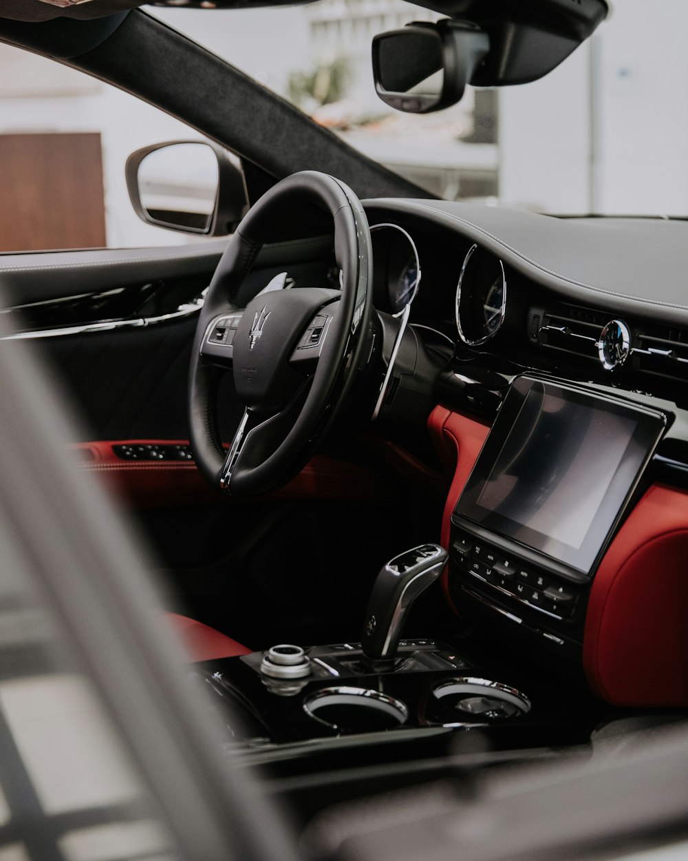 empty vehicle front seat