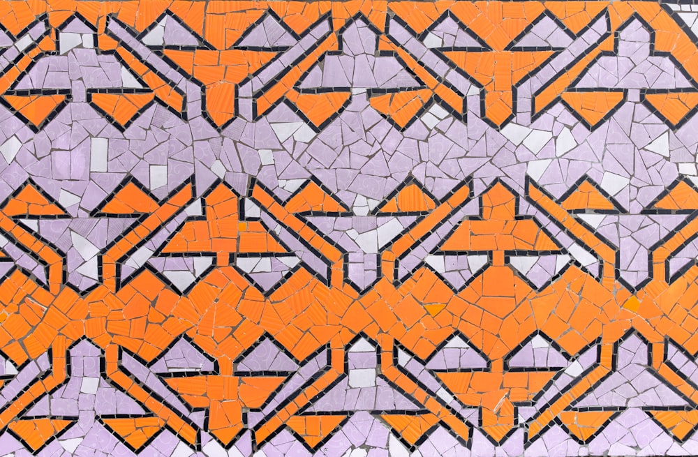 peinture abstraite orange et gris
