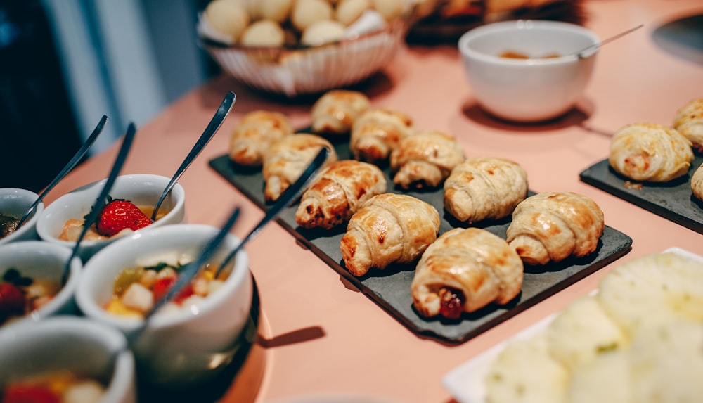 croissants on table