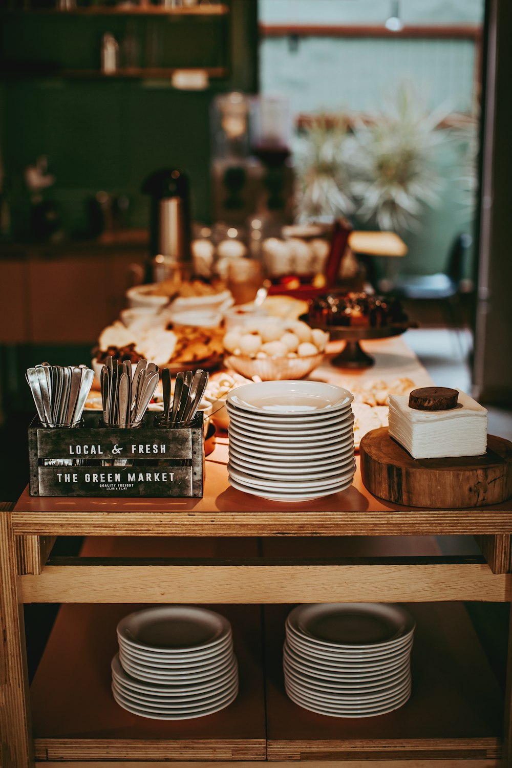 dinnerware set on table