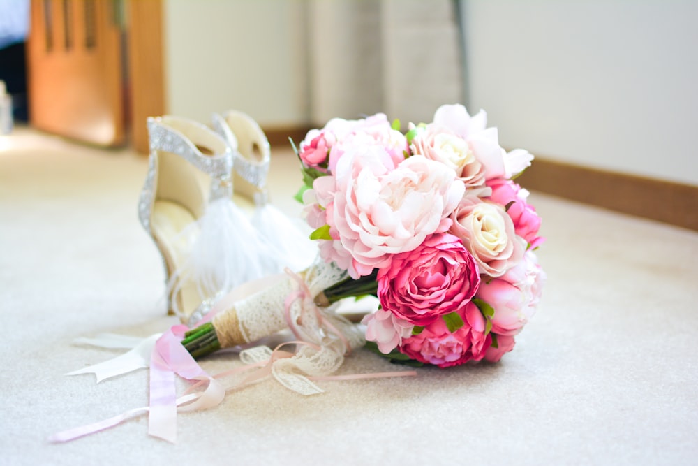 bouquet of pink flowers