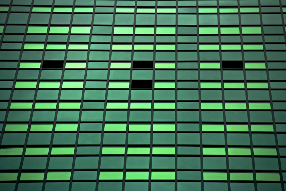 green tinted building