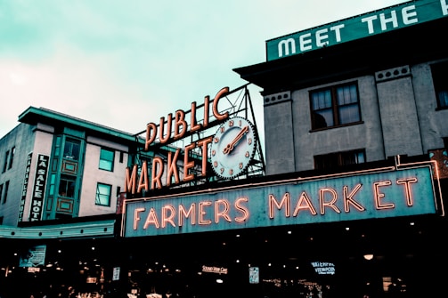 Public Market Farmers Market LED sign