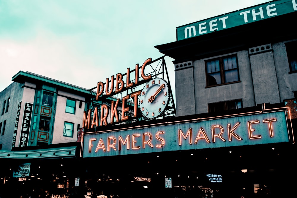 Public Market Farmers Market LED sign