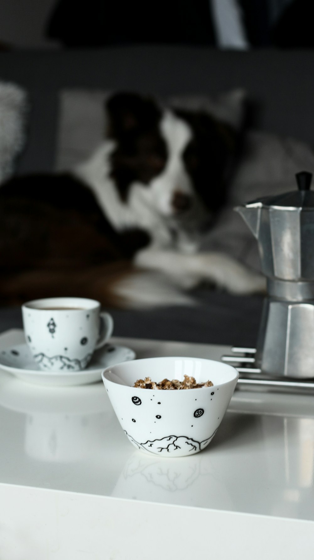 two white ceramic teacups