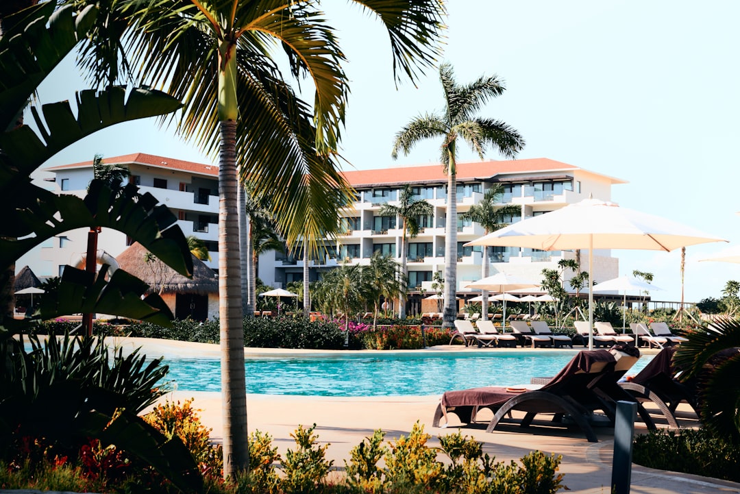 swimming pool near buildings,