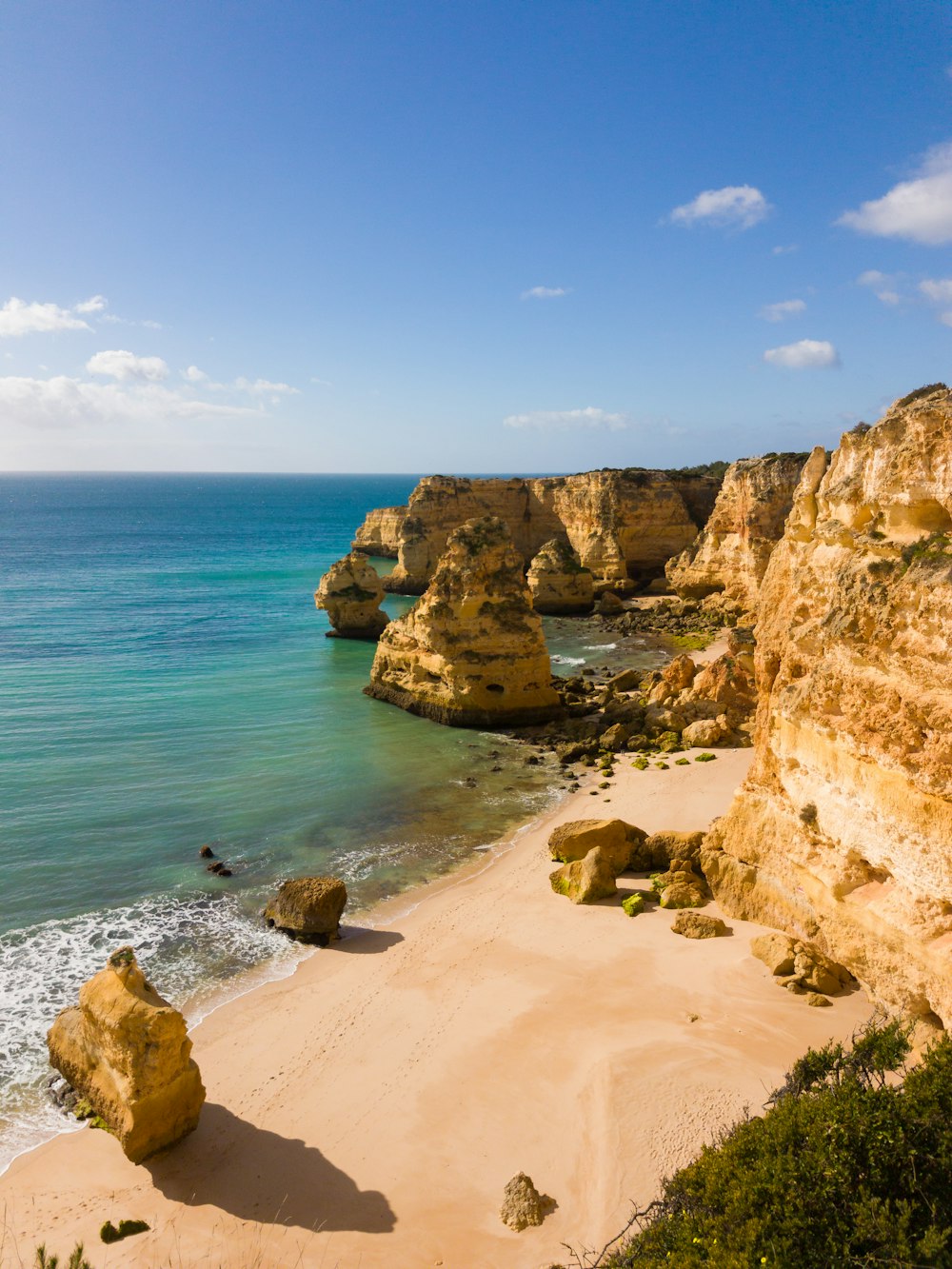 sea near rock formation