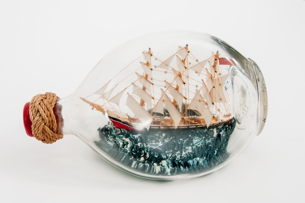 galleon ship inside bottle