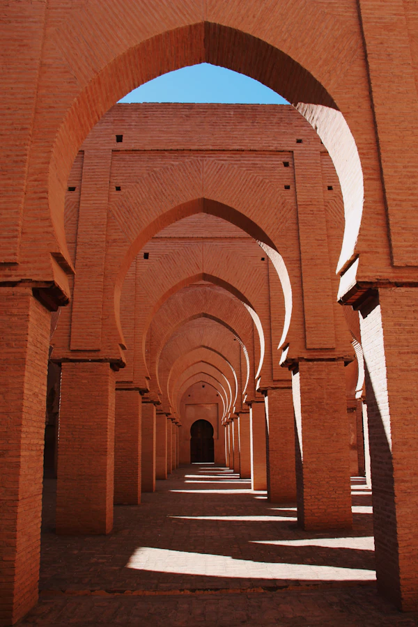 Moroccan arched corridor