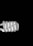 A spiral-shaped, white fluorescent light bulb is shown against a black background, with the light emphasizing its smooth curves.