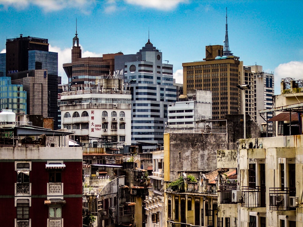 concrete buildings under blue sky