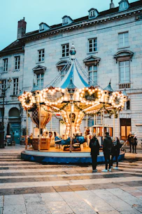 A carousel gallery showcasing vibrant images of local microenterprise products and storefronts.