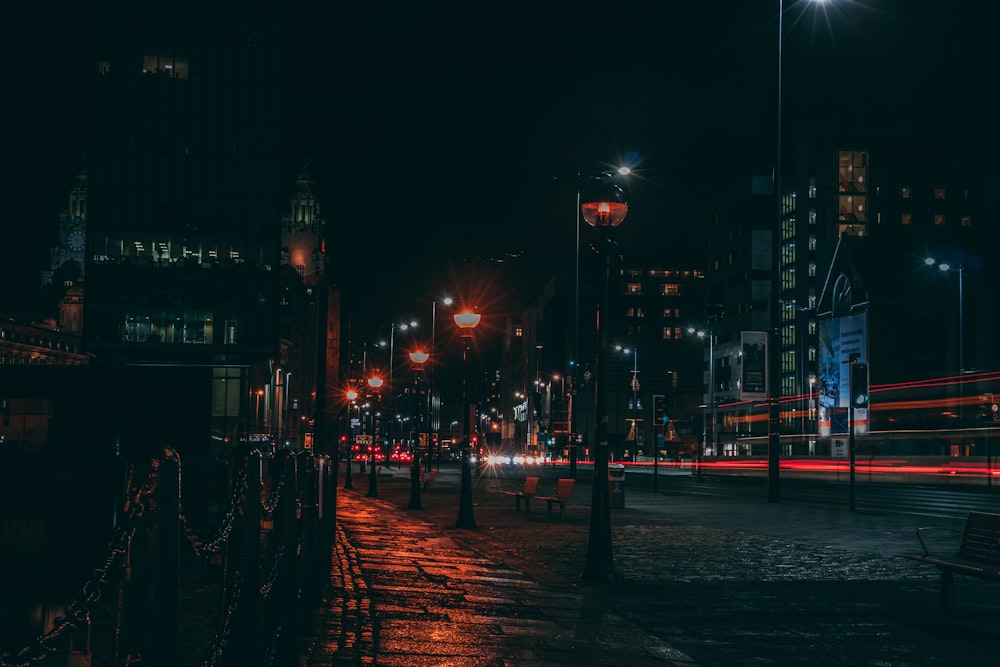 building between road during nighttime