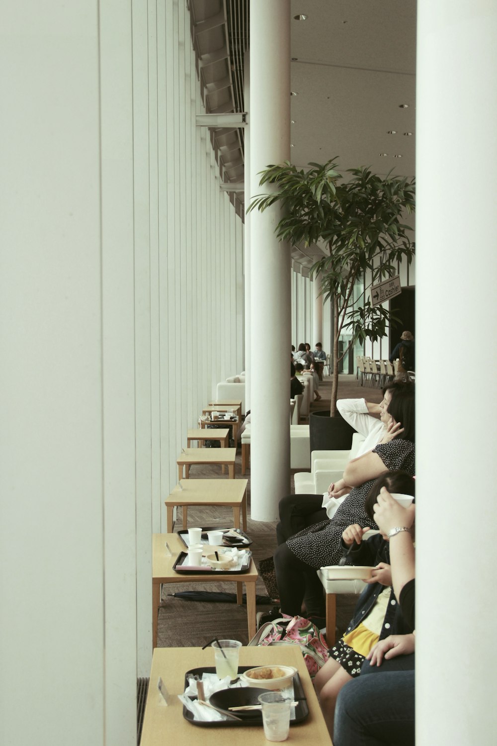 person sitting in front of table