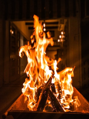 Infrared flame detector capturing a controlled flame in a testing environment.