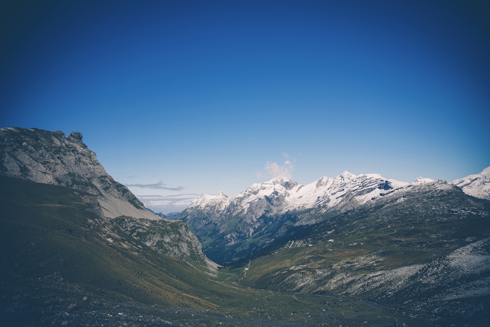 mountains under blue sky