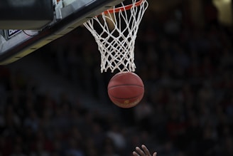 basketball shoot on the basket
