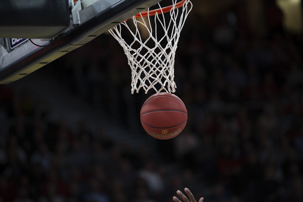 tiro de basquete na cesta