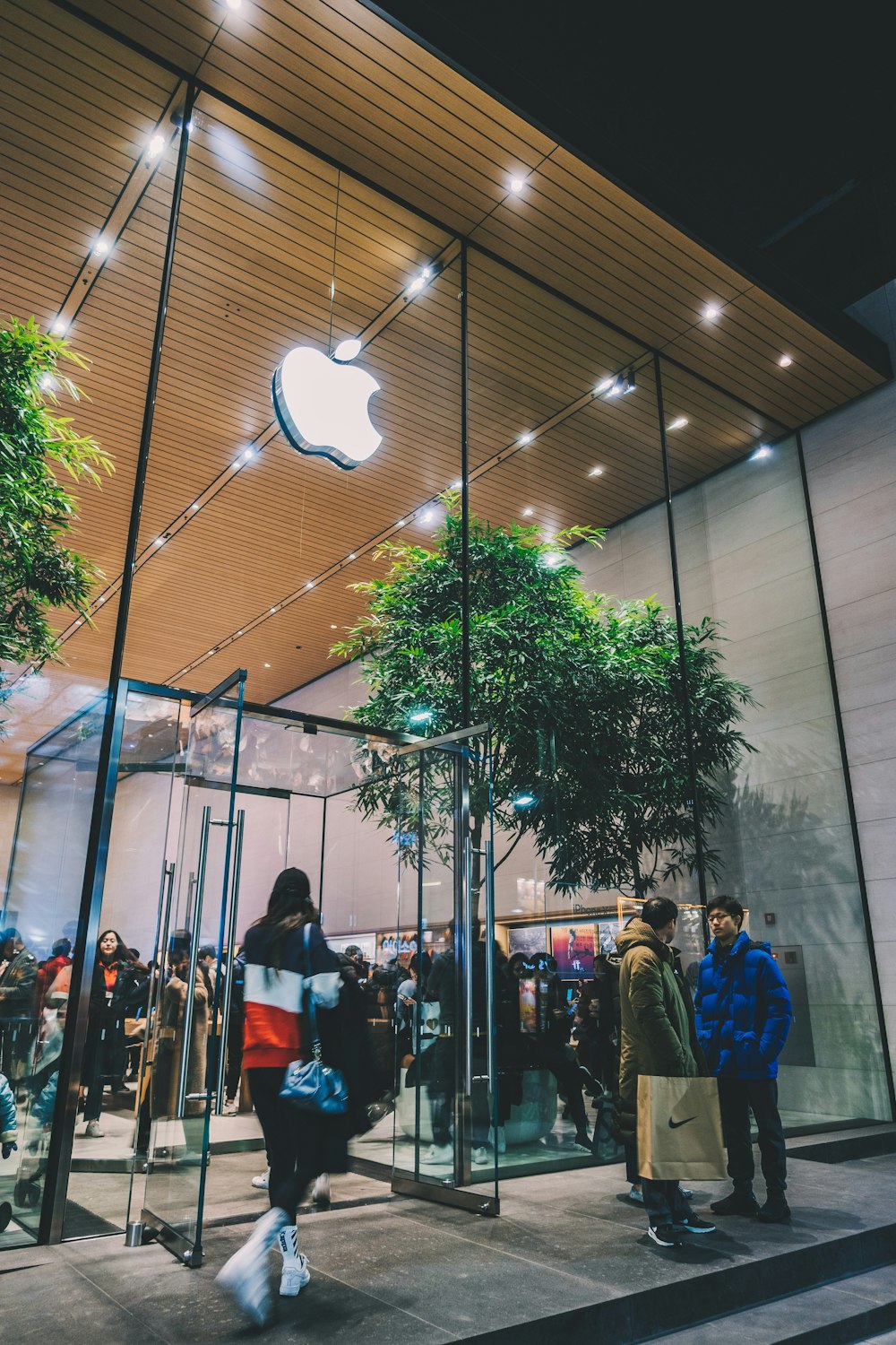 people inside Apple store