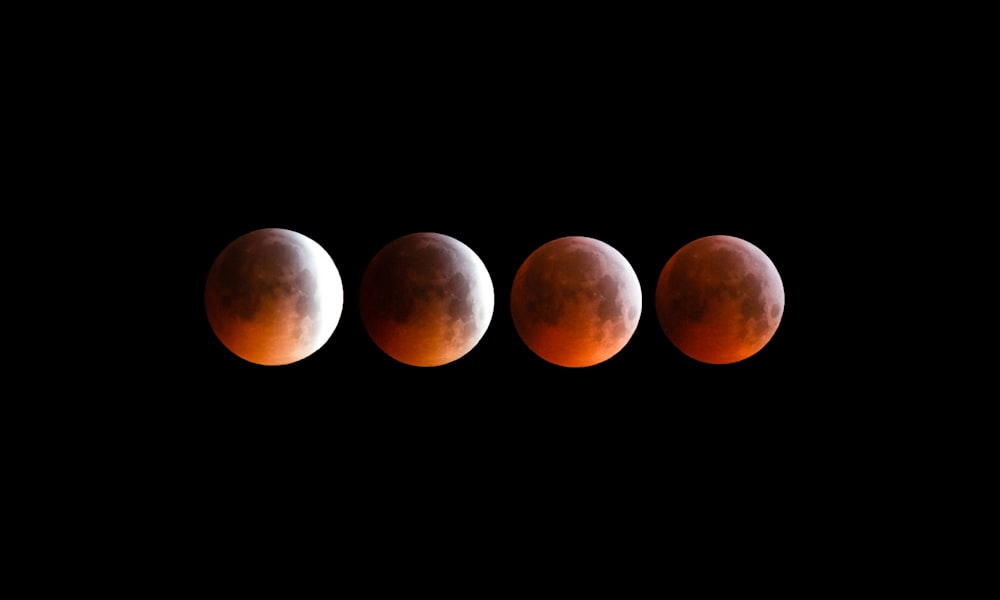 four red full moons