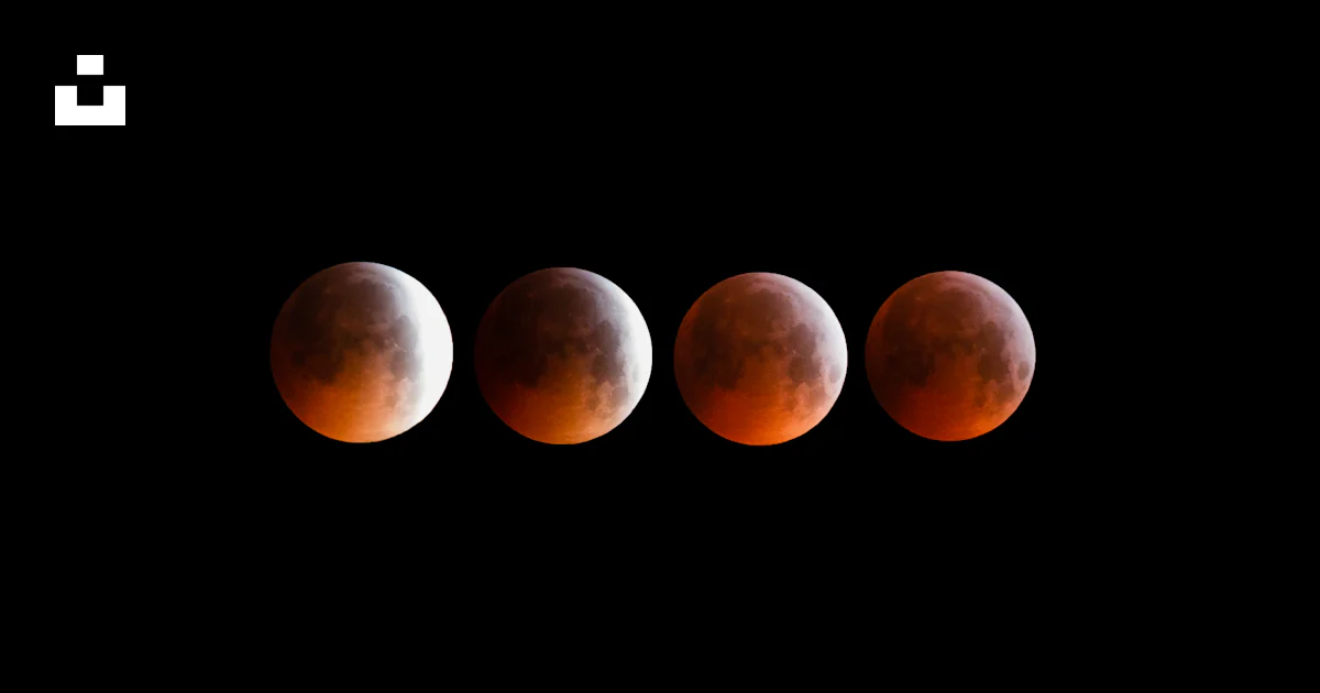 Quatre pleines lunes rouges photo – Image gratuite de Lune sur Unsplash
