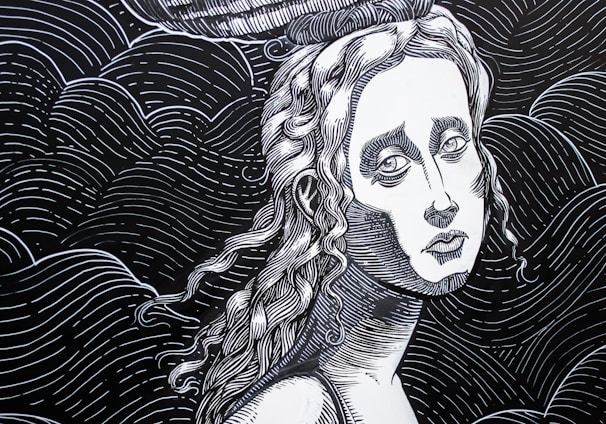woman illustration painting
