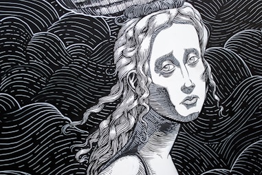 woman illustration painting