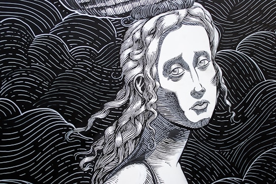 woman illustration painting