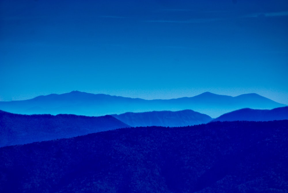 silhouette of mountains