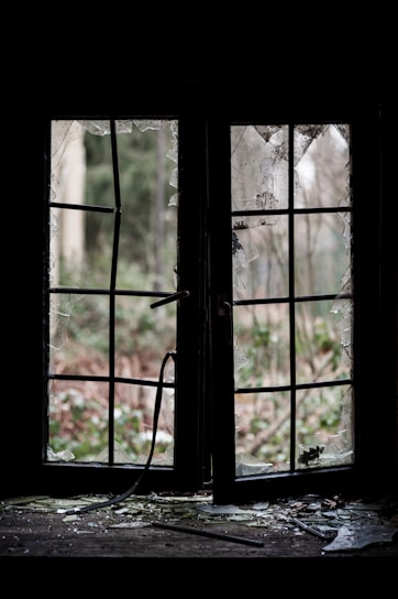 closed broken window