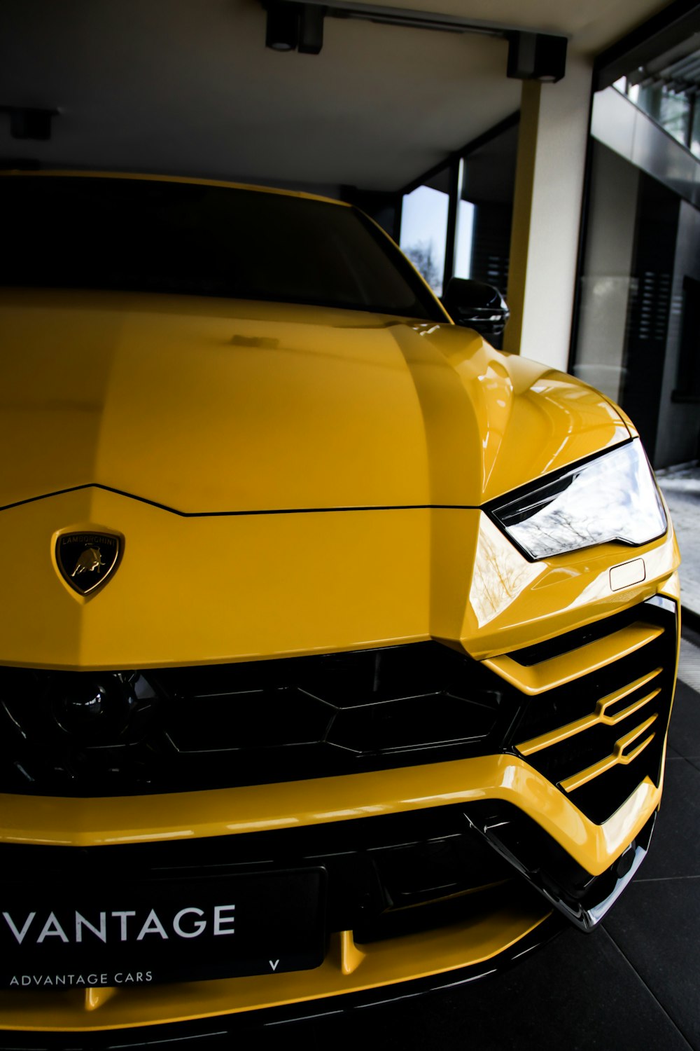 gelbes Lamborghini-Fahrzeug Nahaufnahme