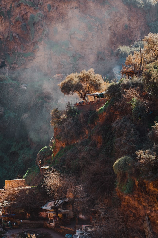 Monumental abstract painting with cream and raw sienna oil pigments built to multiple inches in depth — Sarah Smith