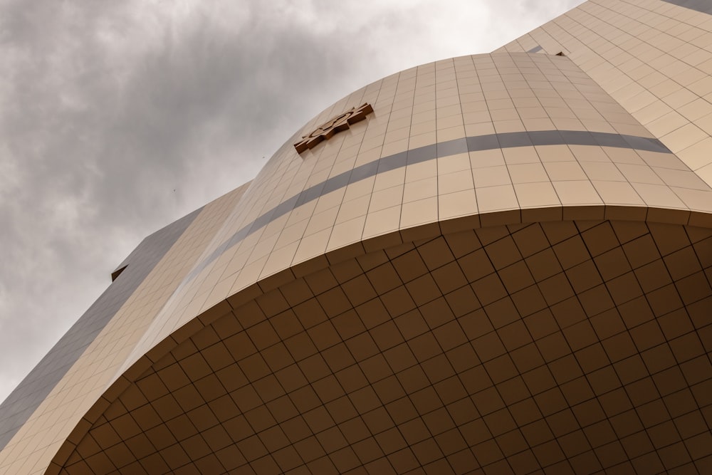 low-angle photography of building