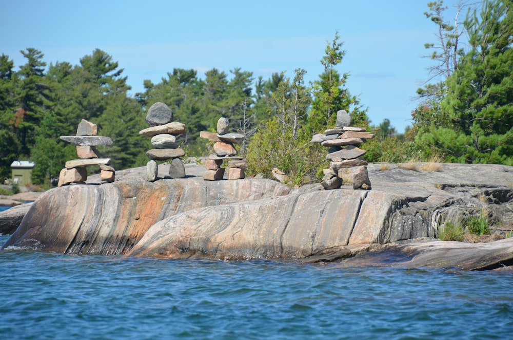 cairn on boulder