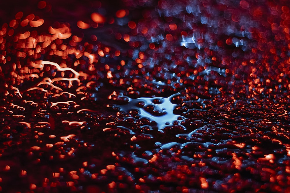 a close up of water droplets on a window