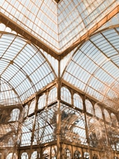 brown framed glass building interior