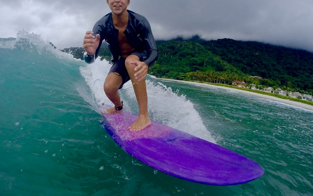 man surfing on water during daytime