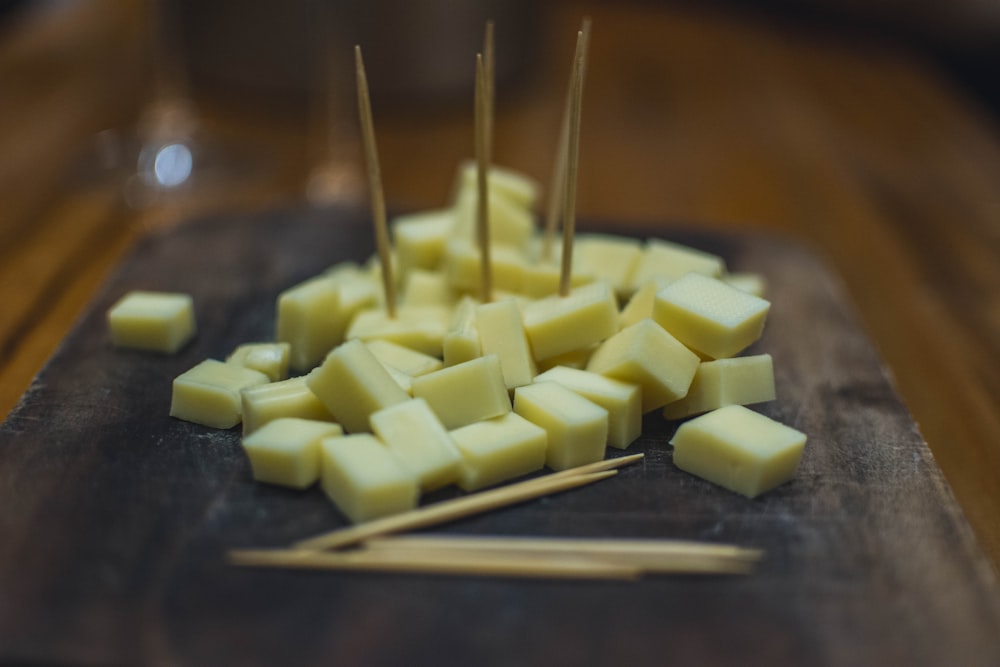 close up photography of sliced cheese